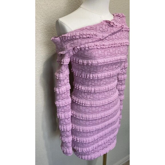 Missguided, Women’s, Lace, Bodycon Dress, Lilac, Size: XS - Picture 3 of 6